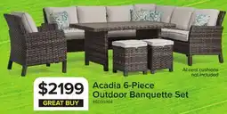 Leon's Acadia 6-Piece Banquette Outdoor Furniture - Grey, Beige offer