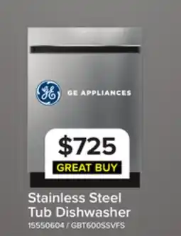 Leon's GE Fingerprint Resistant Stainless Steel Dishwasher (47dBA) - GBT600SSVFS offer