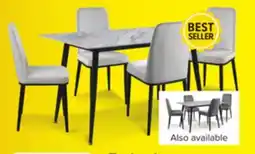 Leon's Emberly 5-Piece Sintered Stone Dining Set - Grey, Black offer