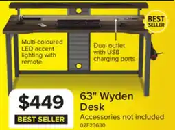 Leon's Wyden Desk - Rustic Brown offer