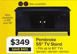 Leon's Pembroke 55 TV Stand - Black offer