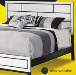 Leon's Fog 3-Piece Queen Bed - White, Black offer