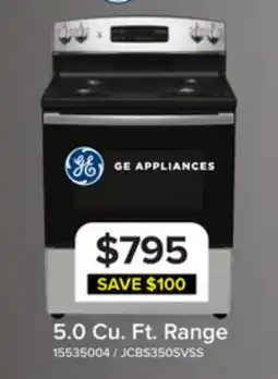Leon's GE 30 Stainless Steel Freestanding Electric Range ( 5.0 Cu. Ft) - JCBS350SVSS offer
