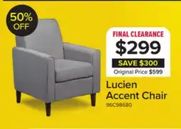Leon's Lucien Accent Chair - Light Grey offer