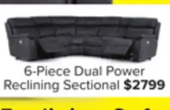 Leon's Haven 6-Piece Dual Power Reclining Sectional - Grey offer