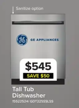 Leon's GE Stainless Steel 24 Dishwasher- GDT225SSLSS offer