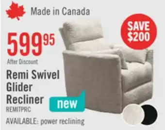 The Brick Remi 38 Fabric Swivel Glider Reclining Chair – Taupe offer