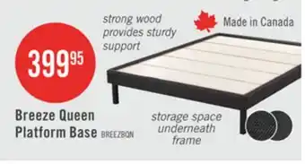 The Brick Breeze Queen Platform Base - Dark Grey offer
