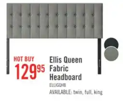 The Brick Ellis Upholstered Headboard in Grey Fabric, Button Tufted - Queen Size offer