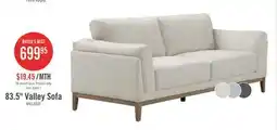 The Brick Valley 83.5 Fabric Sofa with Rubberwood Base and Legs - Sand offer