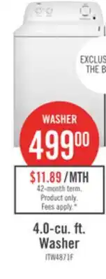 The Brick Inglis 4.0 Cu. Ft. Top-Load Washer - White - ITW4871FW offer