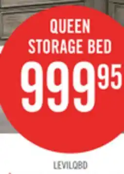 The Brick Levi Platform Storage Bed with Headboard & Frame, Wooden, Drift Grey - Queen Size offer
