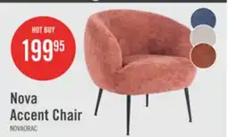 The Brick Nova 28.7 Boucle Fabric Accent Chair - Orange offer