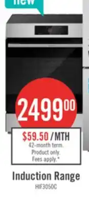The Brick Bosch 300 Series 5.8 Cu. Ft. Induction Slide-in Range - HIF3050MC offer