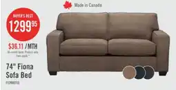 The Brick Made in Canada Fiona 74 Chenille Fabric Full-Size Sofa Bed with Track Arms - Mocha Brown offer