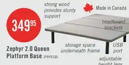 The Brick Zephyr 2.0 Queen Platform Base offer