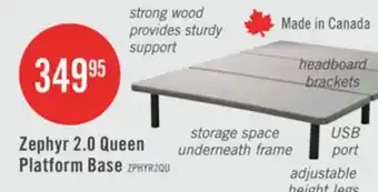 The Brick Zephyr 2.0 Queen Platform Base offer