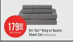The Brick BEDGEAR Dri-Tec 4-Piece King Sheet Set - Grey offer
