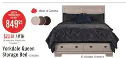 The Brick Yorkdale 6-Drawer Platform Bed with Headboard & Storage Frame, Made in Canada, White - Queen Size offer