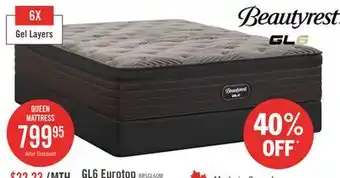The Brick Beautyrest GL6 Eurotop Medium Queen Mattress offer