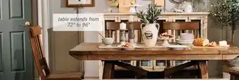 The Brick Cedar 6pc Dining Set with Table, Bench & 4 Chairs, Pine Wood, Trestle-Base, 72.07W - Brown offer