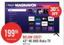 The Brick Magnavox 43 4K Ultra HD Roku Smart TV offer