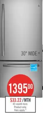 The Brick GE 30 20.9 Cu. Ft. Bottom-Mount Refrigerator - Stainless Steel Fingerprint Resistant - GDE21DYRKFS offer
