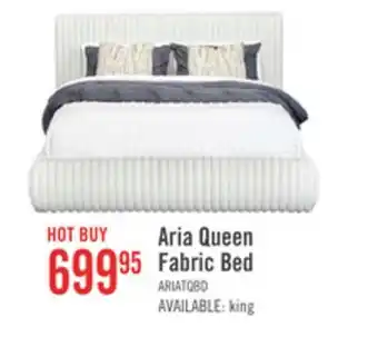 The Brick Aria Upholstered Platform Bed in Grey Fabric, Tufted - Queen Size offer
