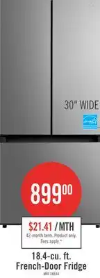 The Brick Midea 30 18.4 Cu. Ft. French-Door Refrigerator - Stainless Steel - MRF18B4AST offer