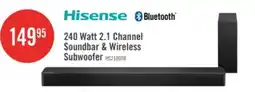 The Brick HISENSE HS2100 2.1 Channel 240W Soundbar with Wireless Subwoofer offer