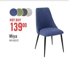 The Brick Miya Dining Chair with Polyester Fabric, Metal - Navy Blue offer
