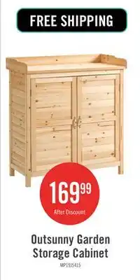 The Brick Outsunny Garden Storage Cabinet, Outdoor Storage Potting Shed, Natural offer