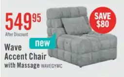 The Brick Wave 34.65 Accent Chair with Massage - Grey offer