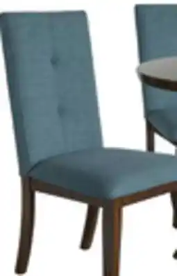 The Brick Chelsea Dining Chair with Linen-Look Fabric - Aqua Blue offer
