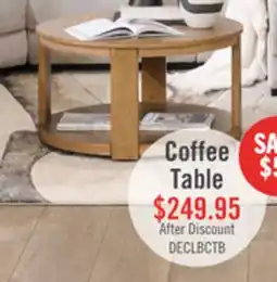 The Brick Declan 31.5 Modern Round Coffee Table with Casters – Natural Wood offer