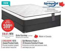 The Brick Springwall Encore Echo Eurotop Firm Queen Mattress offer