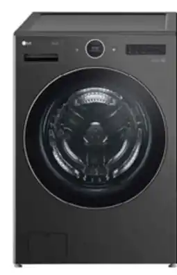 The Brick LG 5.8 Cu. Ft. Smart Front-Load High-Efficiency Steam Washer - Black Steel - Stackable - WM6700HBA offer