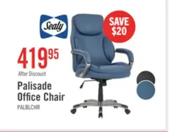 The Brick Sealy Palisade 28 Adjustable Ergonomic Office Chair - Blue offer