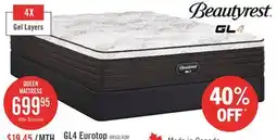 The Brick Beautyrest GL4 Eurotop Firm Queen Mattress offer