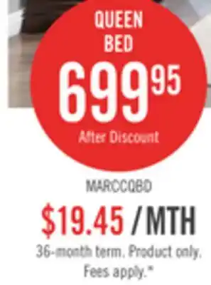 The Brick Marco Panel Bed with Headboard & Frame, Cherry Brown - Queen Size offer