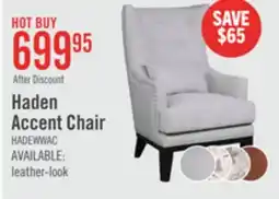 The Brick Haden 30 Faux Suede Fabric Accent Chair with Wood Base and Nailhead Trim - Walks Dove Grey offer