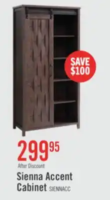 The Brick Sienna 33.5 Accent Storage Cabinet with Sliding Door - Dark Oak offer