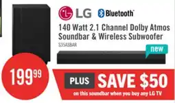 The Brick LG 2.1 CH Bluetooth Dolby Atmos Soundbar with Subwoofer (S35A.ACANLLK) offer