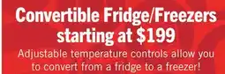 The Brick Convertible Fridge/Freezers offer