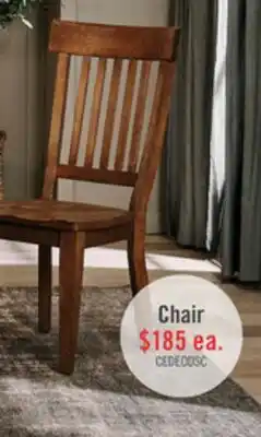 The Brick Cedar Dining Chair, Pine Wood, Slat Back - Brown offer