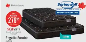 The Brick Springwall Advance Regatta Eurotop Medium Twin Mattress offer