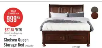 The Brick Chelsea Platform Storage Bed with Headboard & Frame, Cherry Brown - Queen Size offer