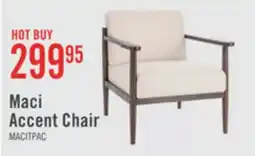 The Brick Maci 28.9 Linen-Look Accent Chair with Wood Legs – Taupe offer