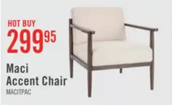 The Brick Maci 28.9 Linen-Look Accent Chair with Wood Legs – Taupe offer