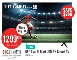 The Brick LG 65 QNED91 QNED Evo AI Mini-LED 4K Smart TV (55QNED91AUA.ACCQ) – 2026 Model offer